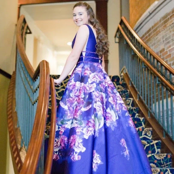 white christmas dresses Long Ellie Wilde Sequin Designer Prom Dress main image 0